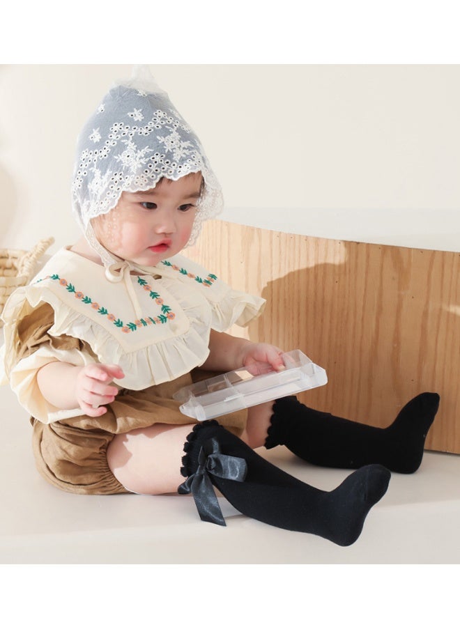 Baby Knee High Socks Newborn Infants Toddlers Cotton Uniform Stockings Warm Cotton  Girls Stockings  for 3-5 years old，Size L - Image 4